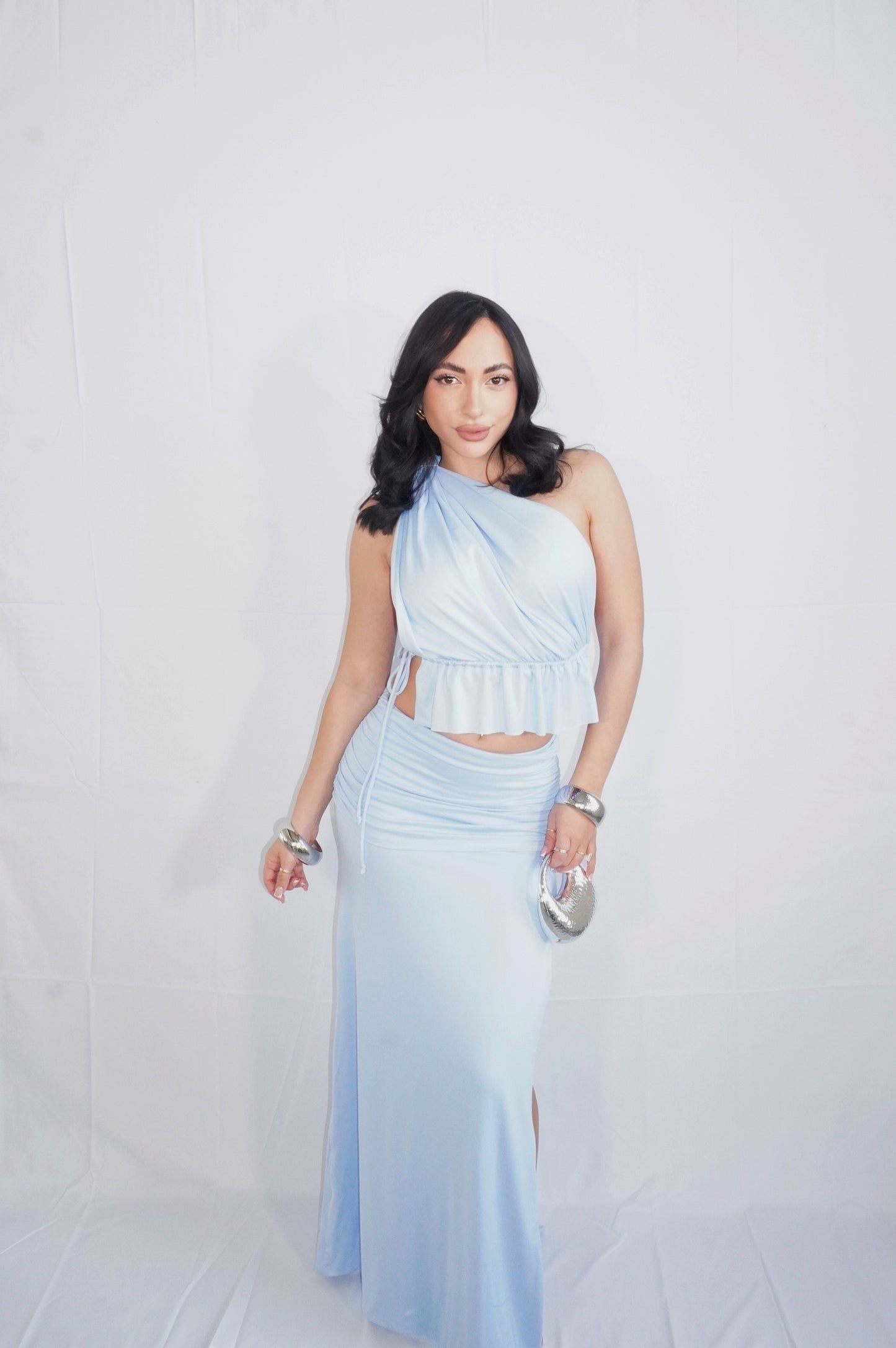 Blue Essence Matching Skirt Set