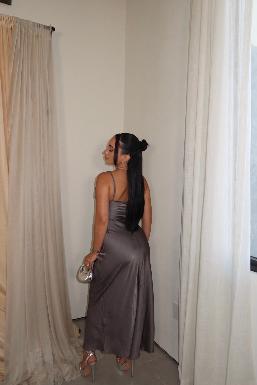 Elloise Satin Maxi Dress