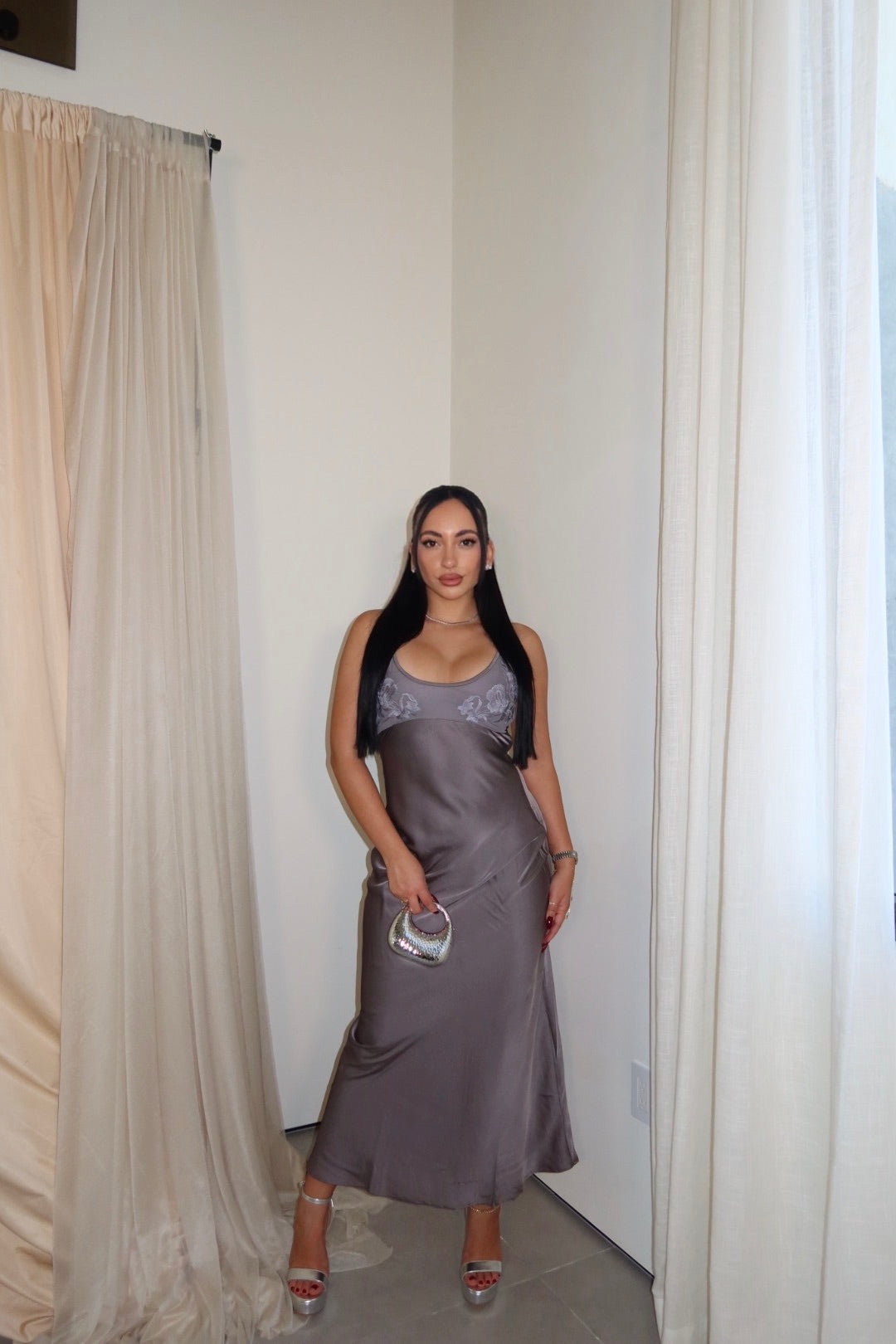 Elloise Satin Maxi Dress