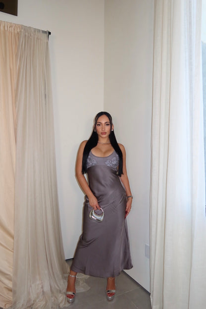 Elloise Satin Maxi Dress