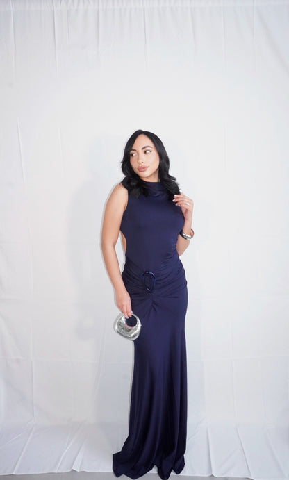 Elia Mock Neck Maxi Dress