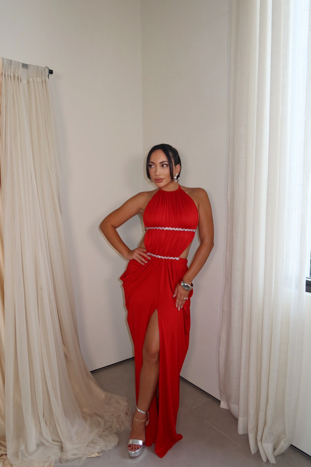 Noir Maxi Dress (Red)