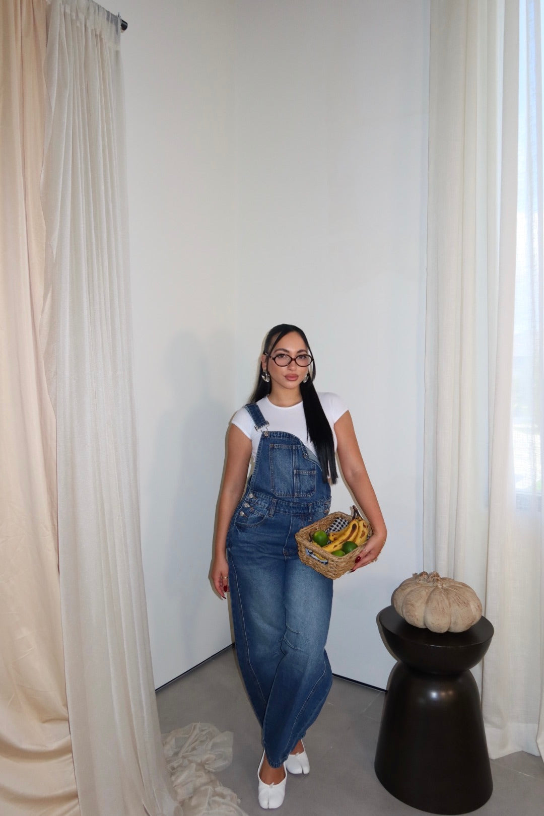 Tish Denim Barrel Overalls