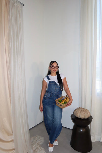 Tish Denim Barrel Overalls