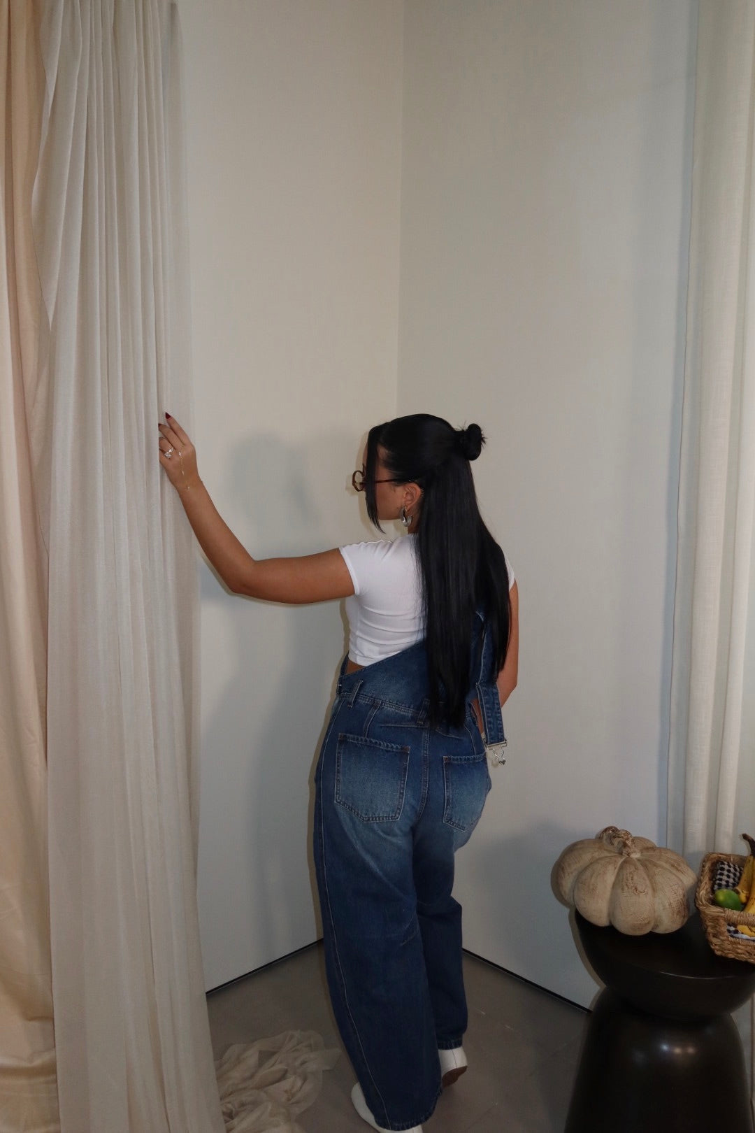 Tish Denim Barrel Overalls