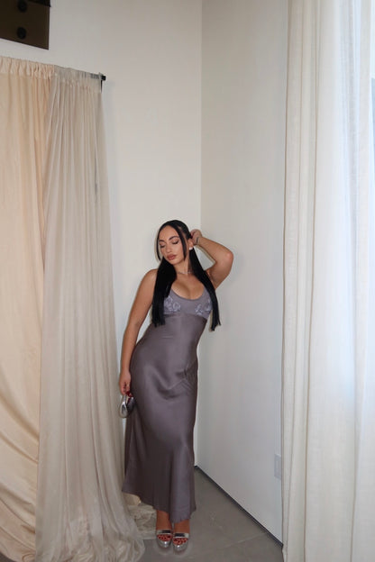 Elloise Satin Maxi Dress