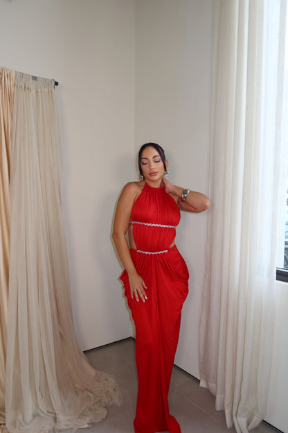 Noir Maxi Dress (Red)