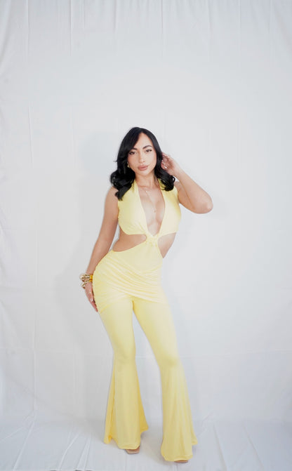 Not Your Type Jumpsuit (Yellow)