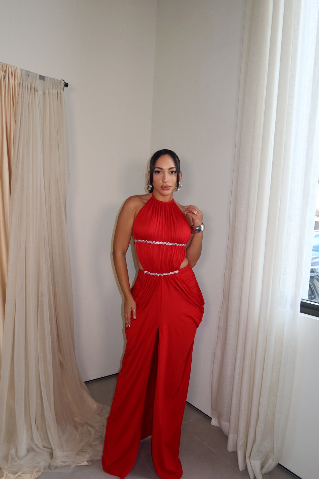 Noir Maxi Dress (Red)