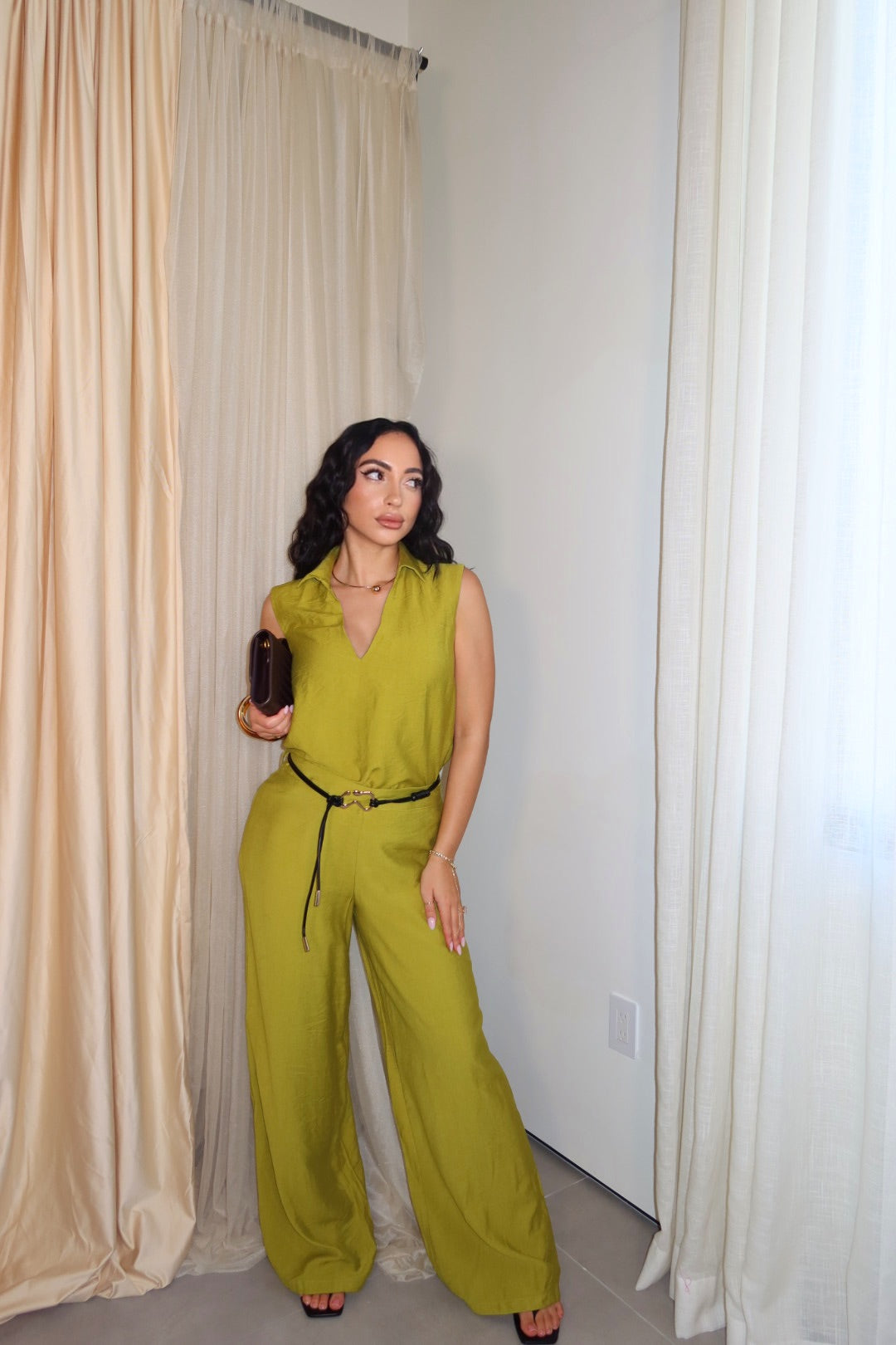 On The Clock Pant Set (Green)