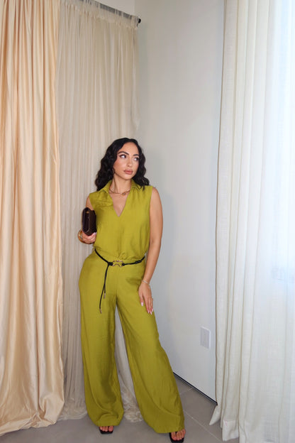 On The Clock Pant Set (Green)