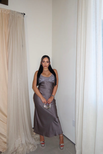 Elloise Satin Maxi Dress