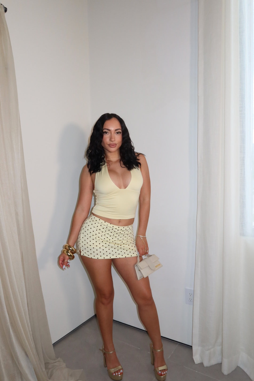 Ella Polka Dot Mini Skirt