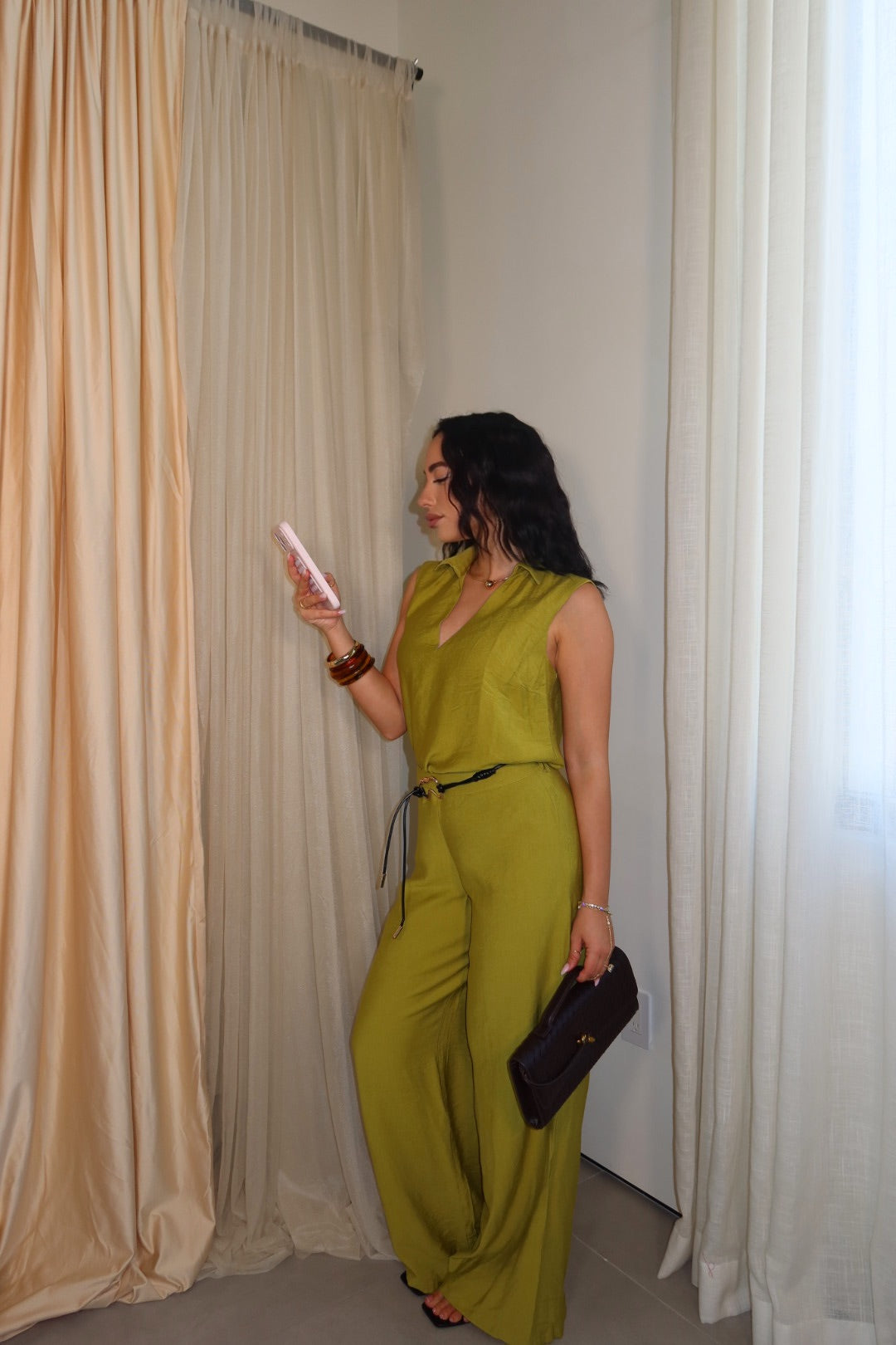 On The Clock Pant Set (Green)
