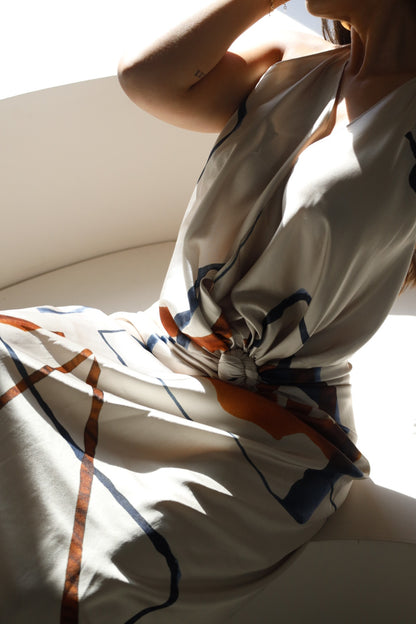 Clover Satin Maxi Dress