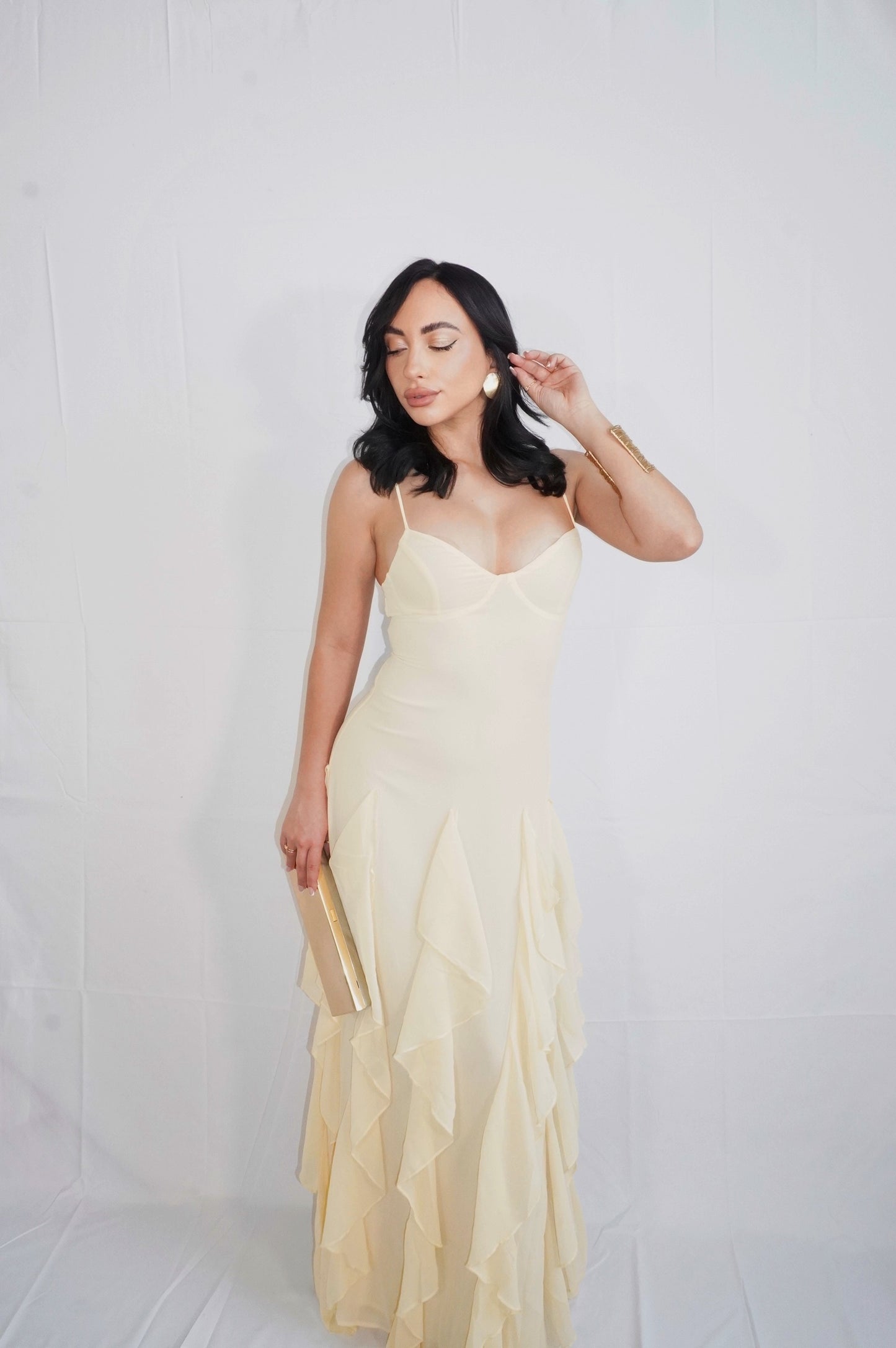 Spring Bloom Maxi Dress (Yellow)
