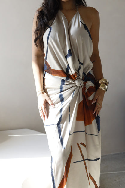 Clover Satin Maxi Dress