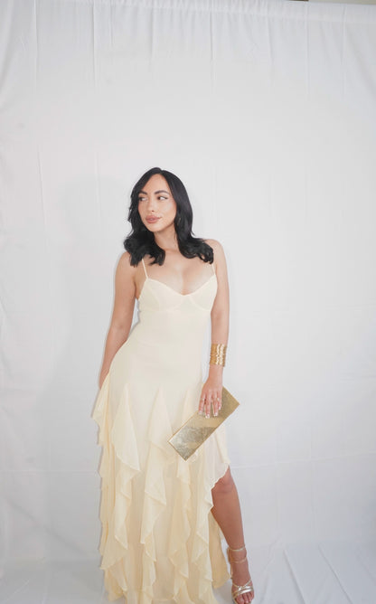 Spring Bloom Maxi Dress (Yellow)