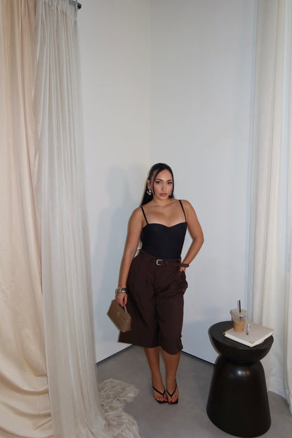 The Tailored Trouser Short (Brown)