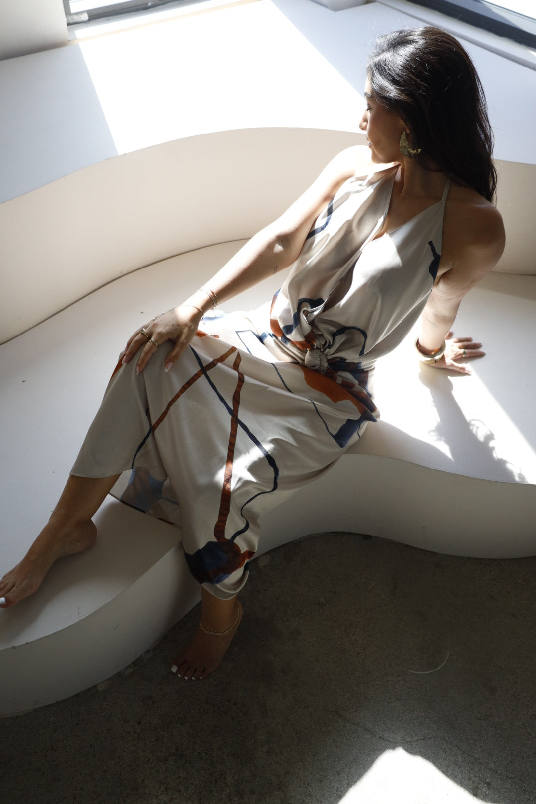 Clover Satin Maxi Dress