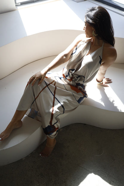 Clover Satin Maxi Dress