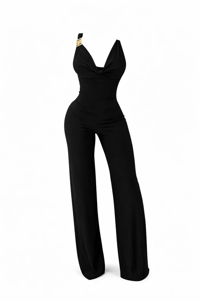 Worth Celebrating Jumpsuit (Burgundy/Black)