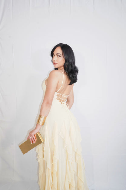 Spring Bloom Maxi Dress (Yellow)