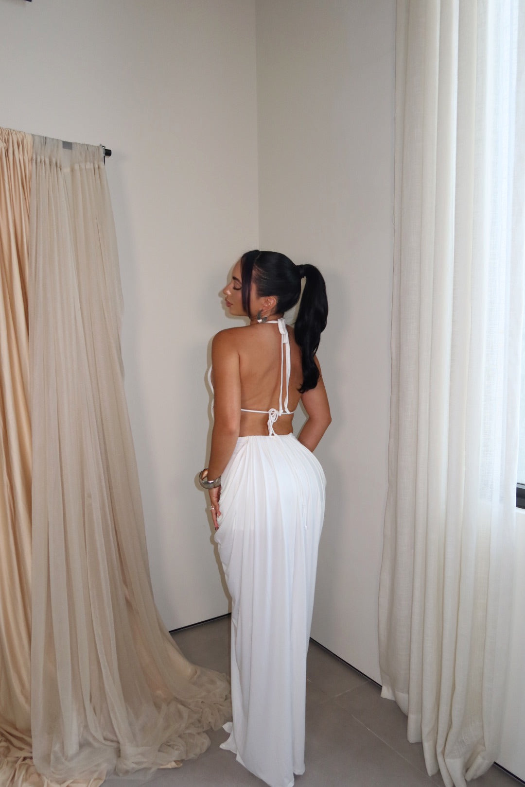 Noir Maxi Dress (White)