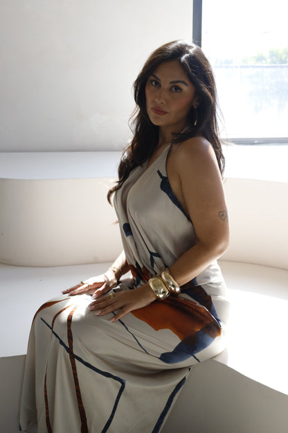 Clover Satin Maxi Dress