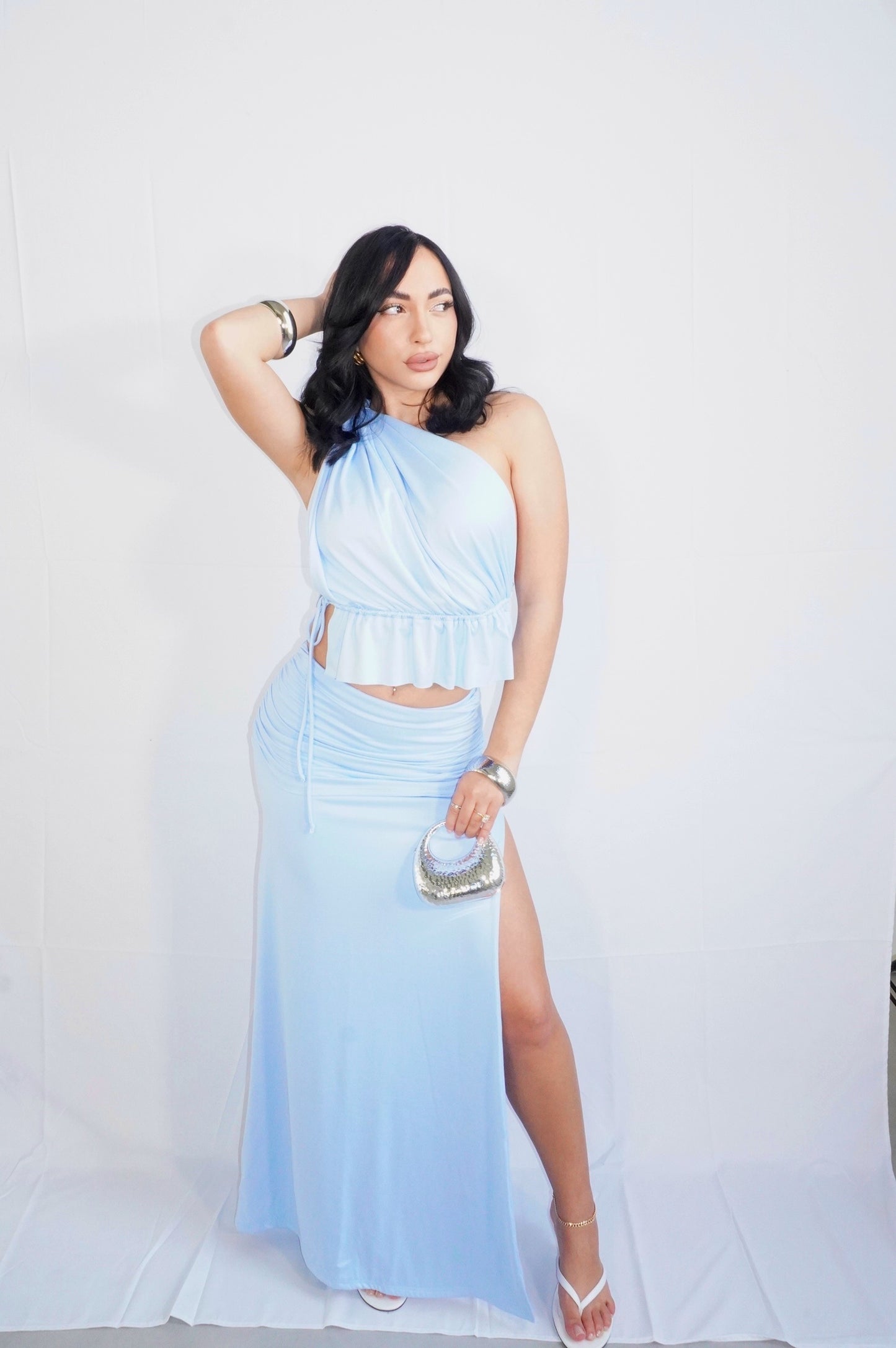 Blue Essence Matching Skirt Set