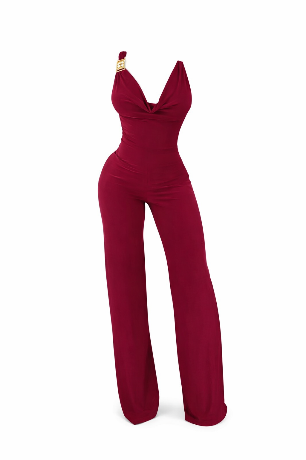 Worth Celebrating Jumpsuit (Burgundy/Black)