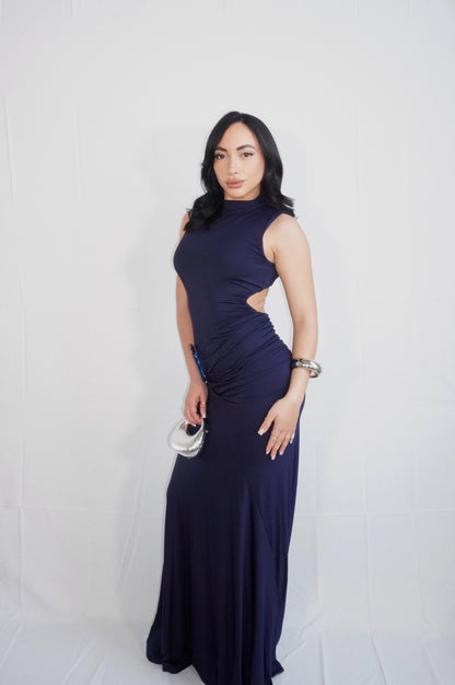 Elia Mock Neck Maxi Dress