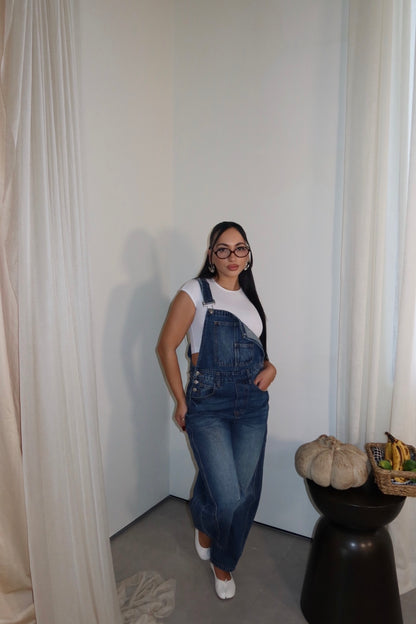 Tish Denim Barrel Overalls