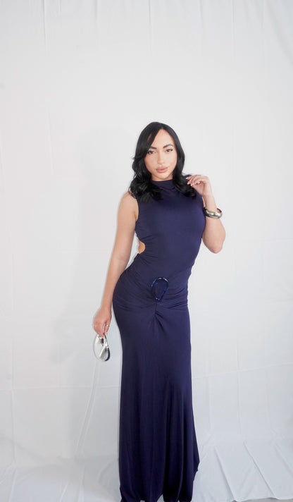 Elia Mock Neck Maxi Dress