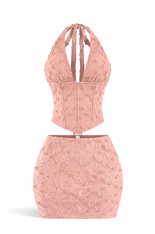 XO Floral Corset Skirt Set