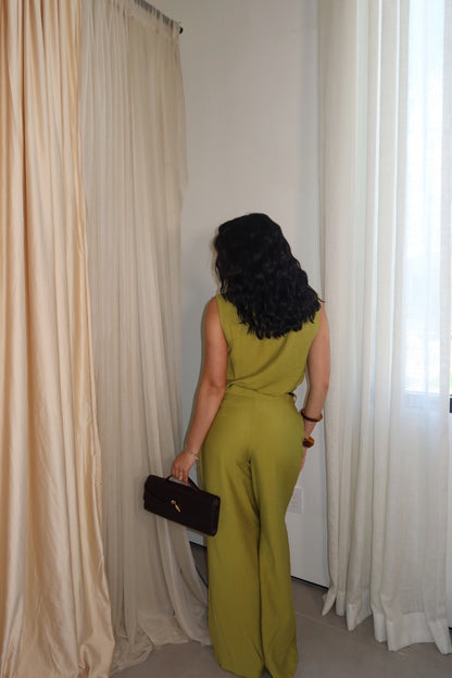 On The Clock Pant Set (Green)